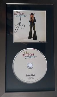  Signed Albums Lainey Wilson - Signed Bell Bottom CD in a frame